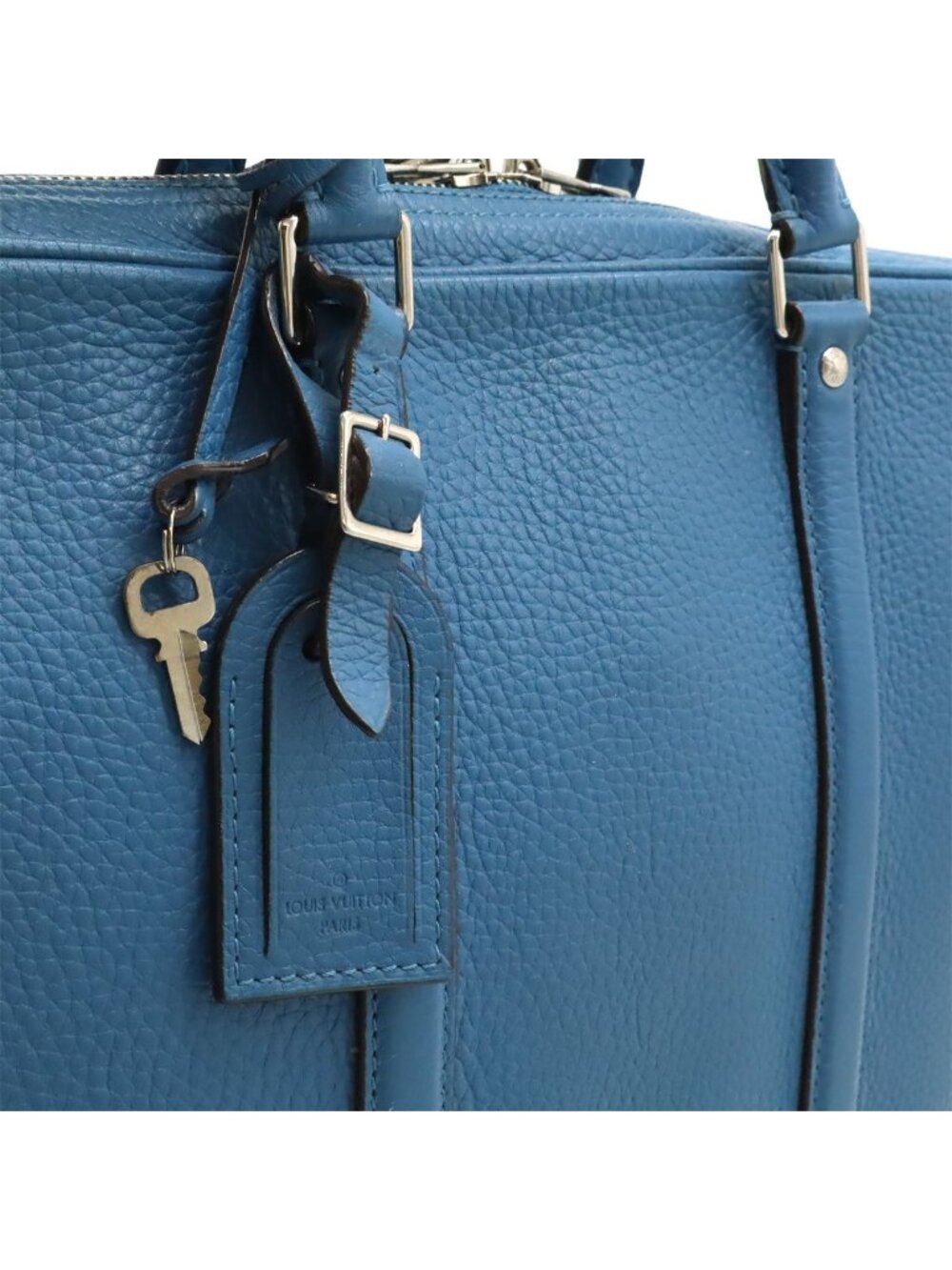 Louis Vuitton Pdv Porte Documents Voyage Briefcase Business Purse Leather Blue - Picture 9 of 9